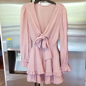 💕SAINTS+SECRETS💕 Long Sleeve Ruffle Mini Dress